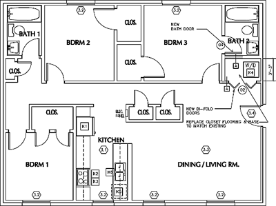 Unit A2 - Three Bedroom / Two Bath